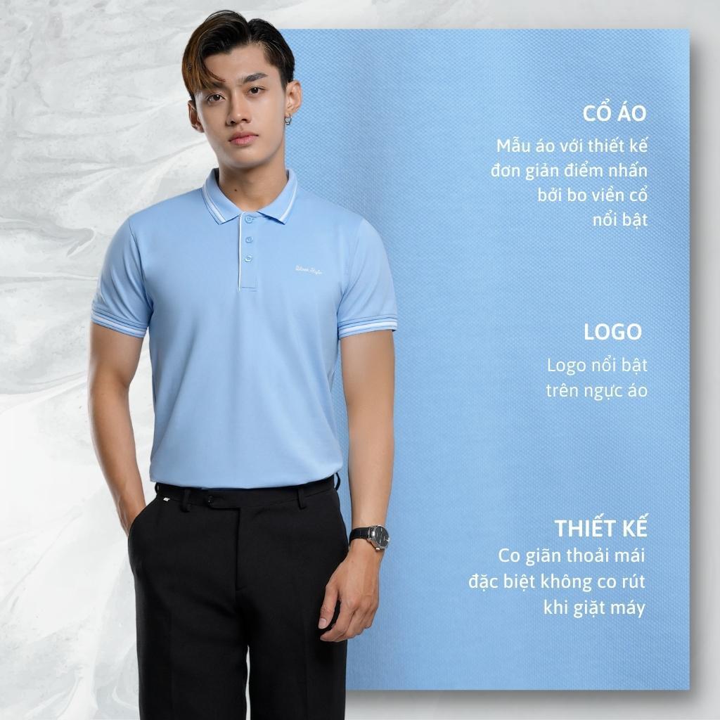 Áo polo nam slimfit BLOOK Vải thun cotton thêu logo đơn giản 33086 (HÌNH THẬT)