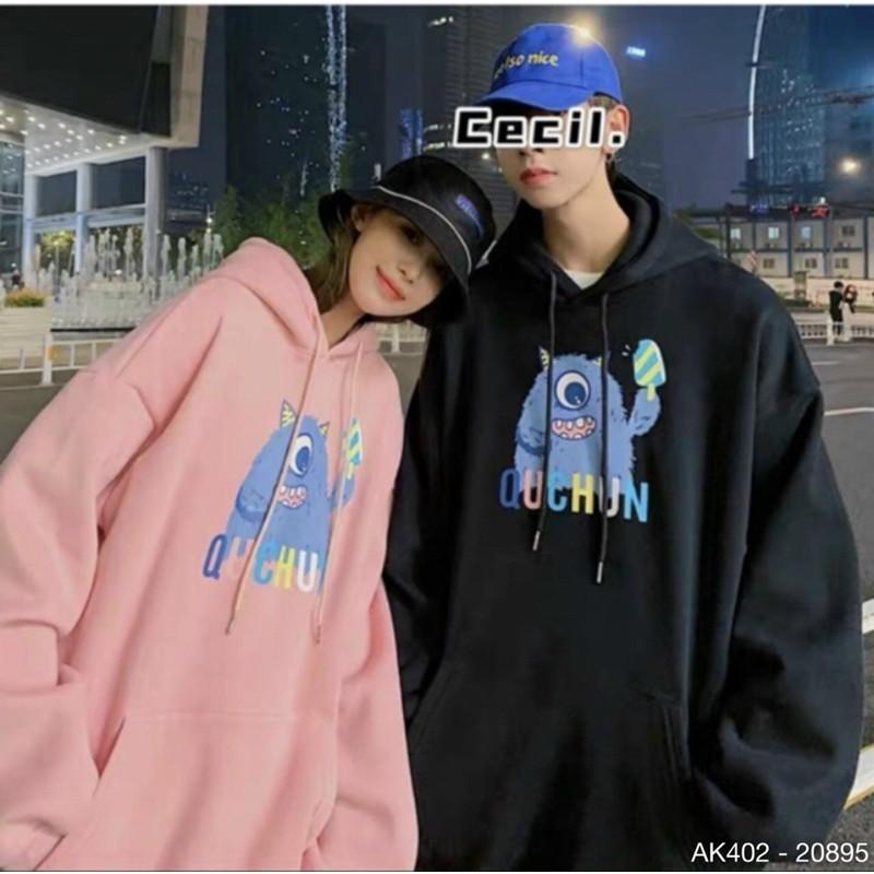 Áo Hoodie Nam Nữ Nỉ Bông Dày Dặn Hàng QC Áo Khoác Hoodie Nỉ Couple Nam Nữ Đôi SWEATER NAM NỮ in QCHUN