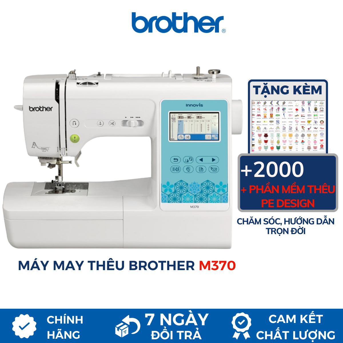 Máy may và thêu Brother M370 - Hàng chính hãng