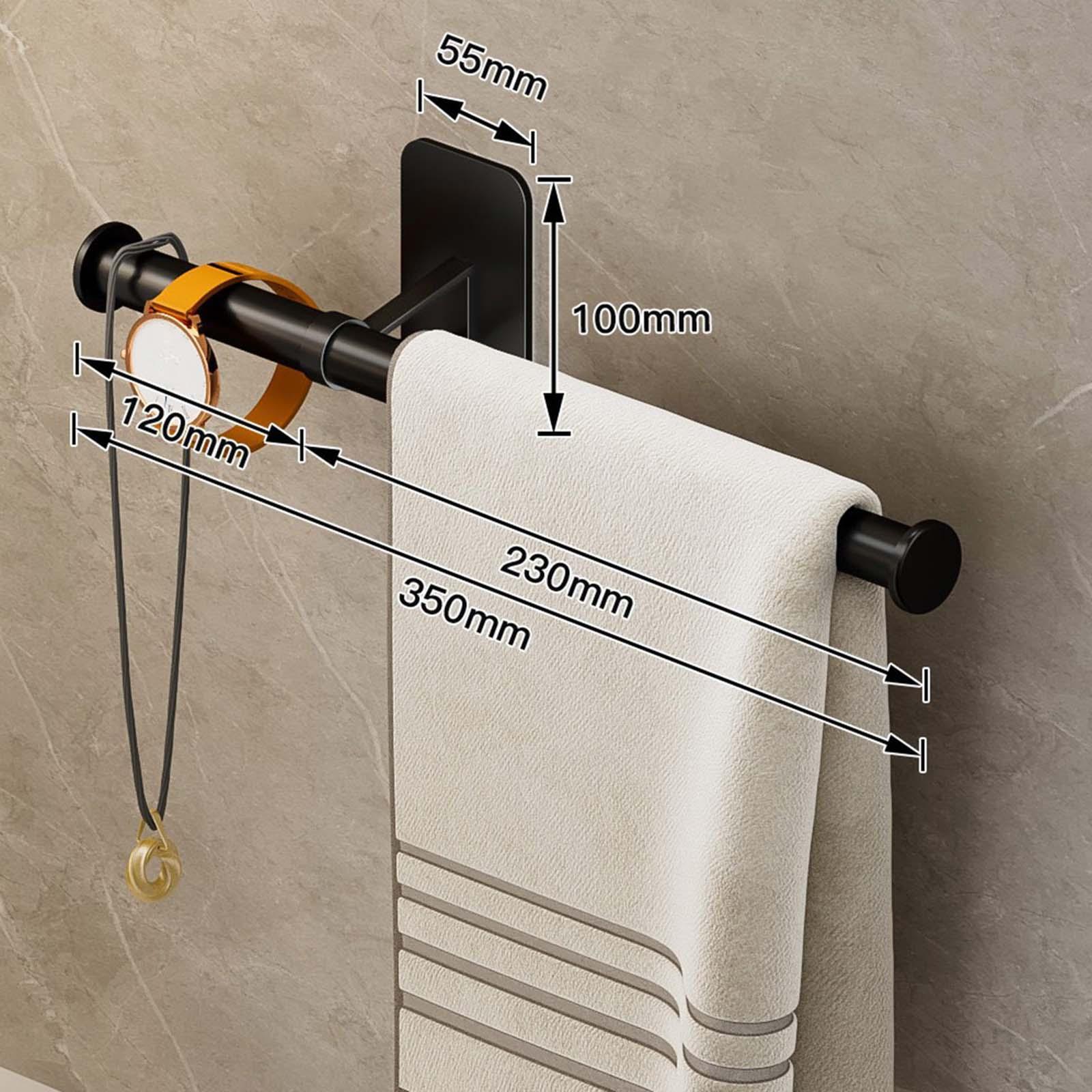 Towel Rack Shelves Bar Storage Organizer Wall Mount Rod Holder for Living Room Hotel