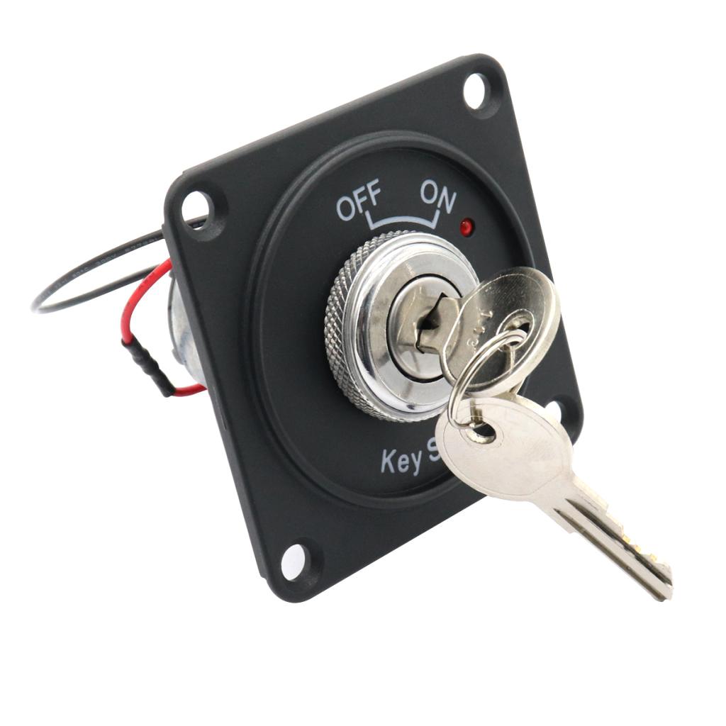 Car Auto DC 12V Single Ignition Switch Panel With Keys Engine Start ON-OFF