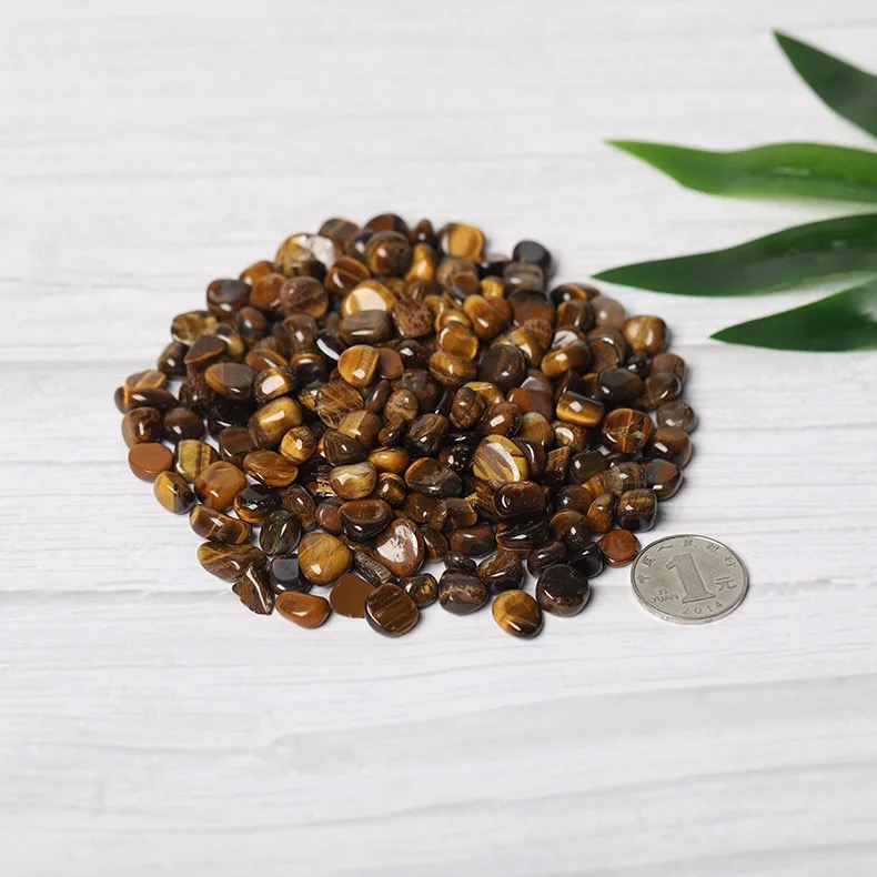 Đá Vụn Thanh  Anh Thanh Tẩy Không Lỗ Mắt Hổ Vàng (Tiger’s Eye)