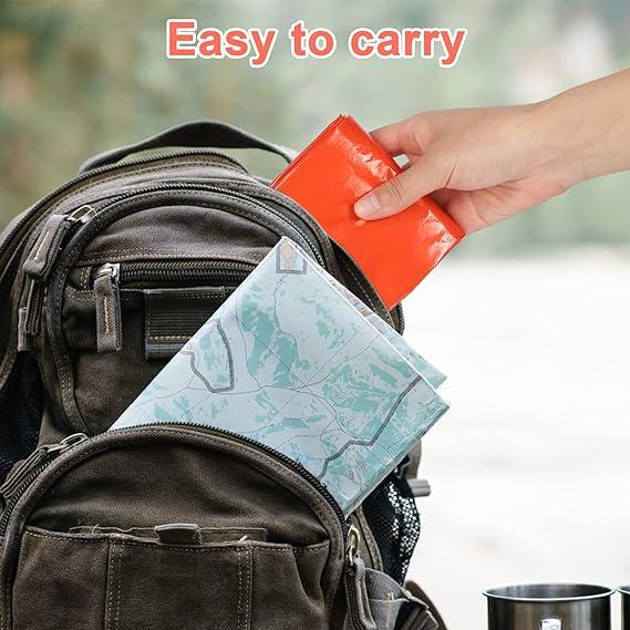 Poncho Mũ Trùm Khẩn Cấp Sinh Tồn, Poncho 2 Gói Sinh Tồn Đi Mưa, Poncho Sinh Tồn Có Thể Tái Sử Dụng Cho Các Hoạt Động Ngoài Trời