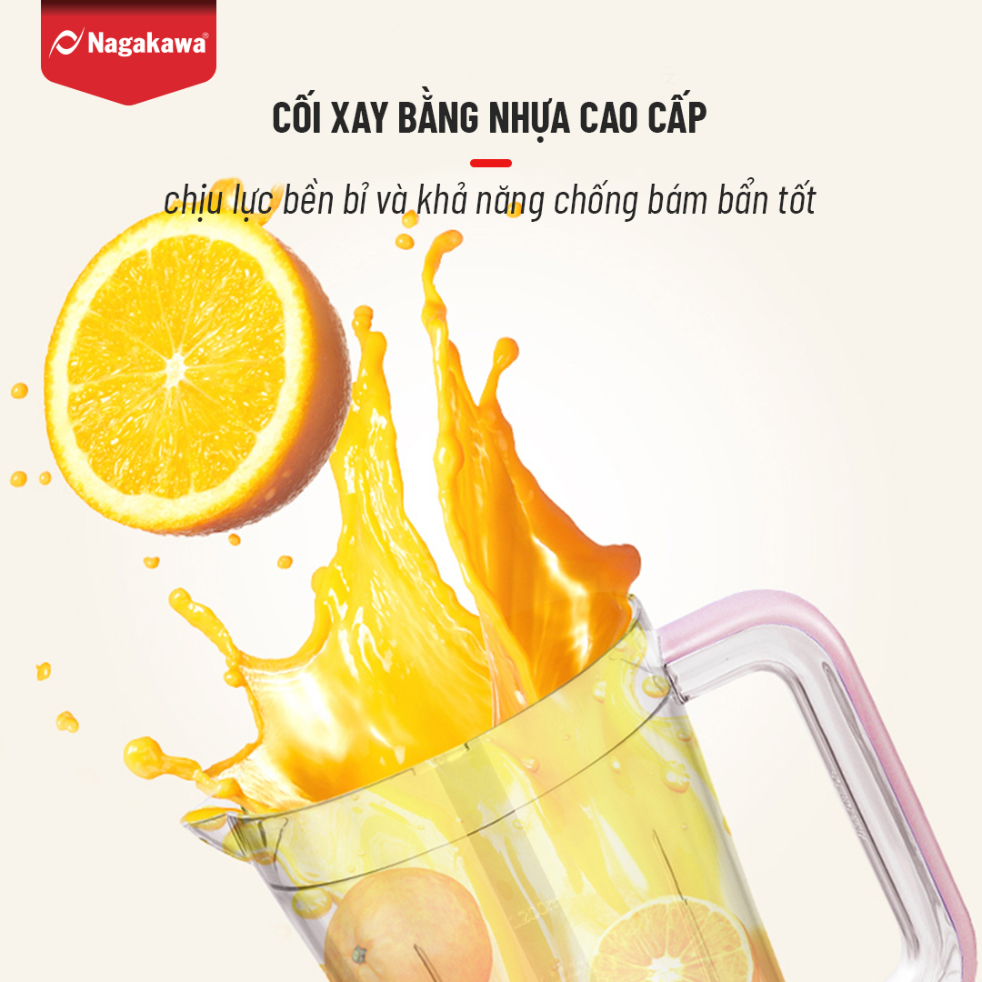Máy Xay Sinh Tố 3 Cối Nagakawa NAG0816 (450W - 1.5 Lít) - Hàng Chính Hãng