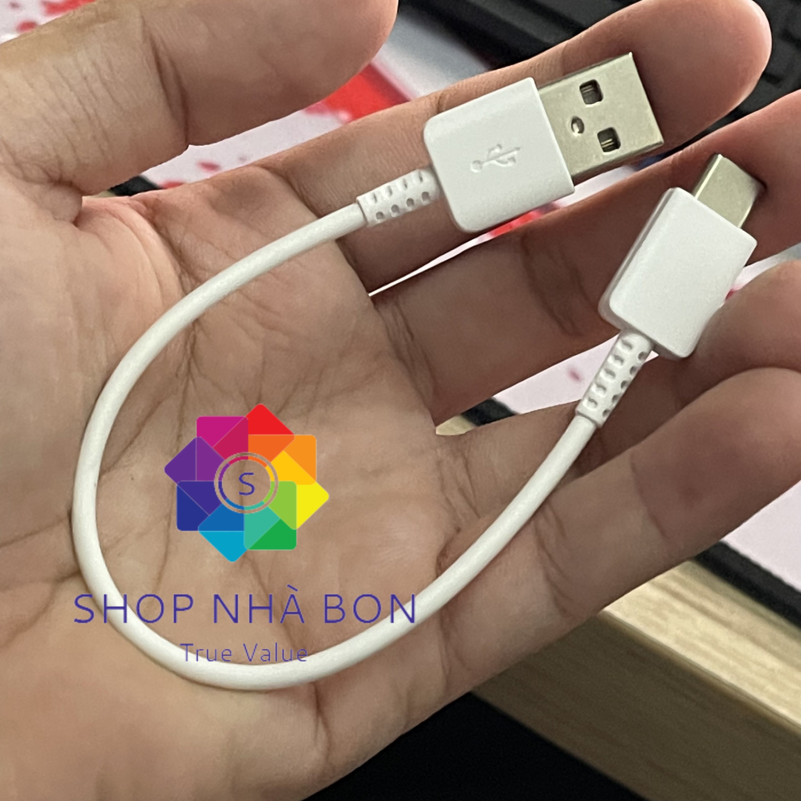 Cáp Sạc Nhanh USB TYPE C 2A - 25CM Thích hợp dùng với pin dự phòng. loa bluetooth...