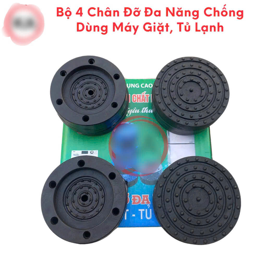 Combo 4 Đế Nhựa  Chống Rung Lắc Máy Giặt, Chống Ồn Đa Năng Phù Hợp Với Mọi Loại Máy