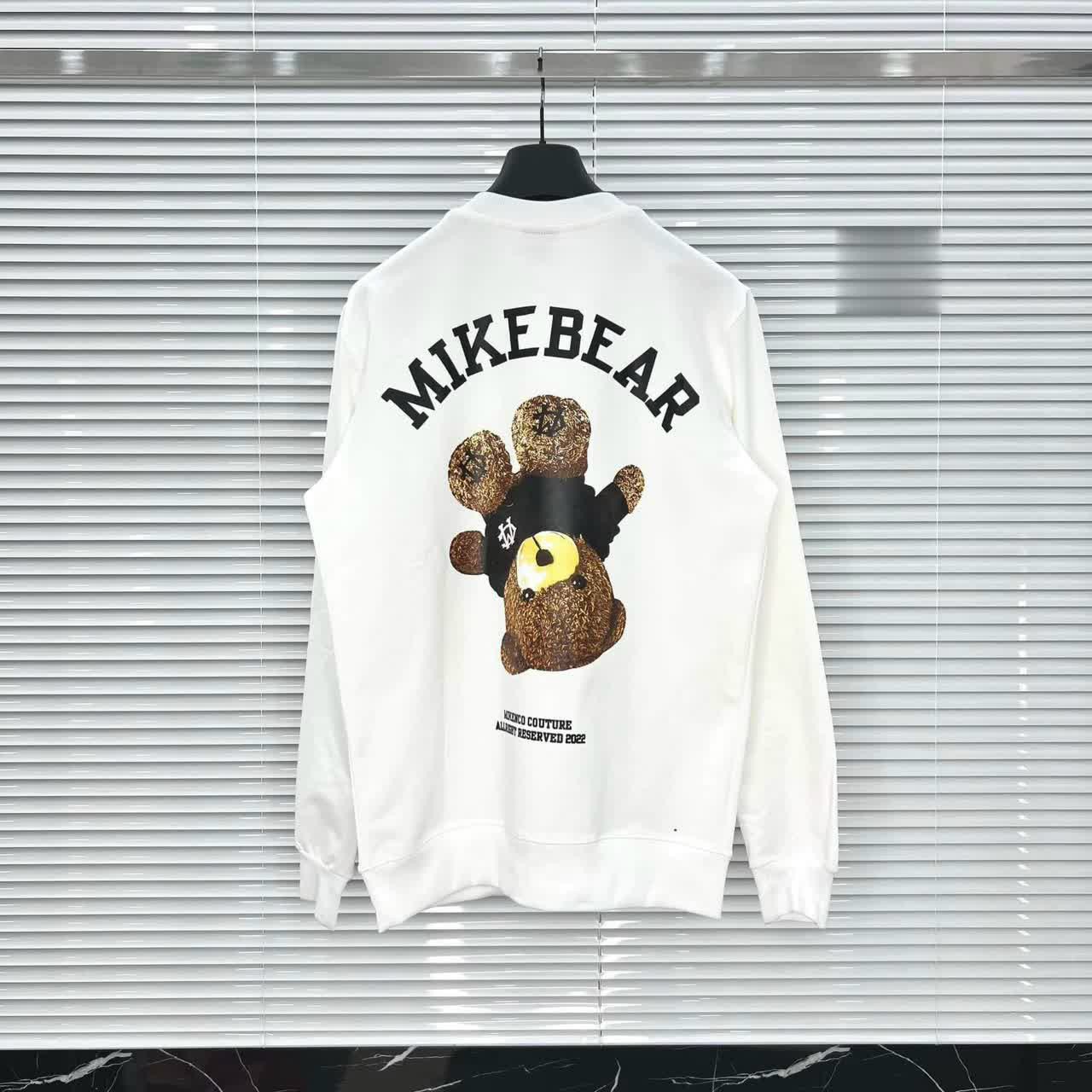 Hình ảnh áo swear gấu sau lưng mike bear ảnh thật, áo hoodie nữ, áo thun tay dài form rộng ,áo sweater nam nữ đều mặc được, áo chui đầu, áo khoác nữ chống nắng chống lạnh tốt