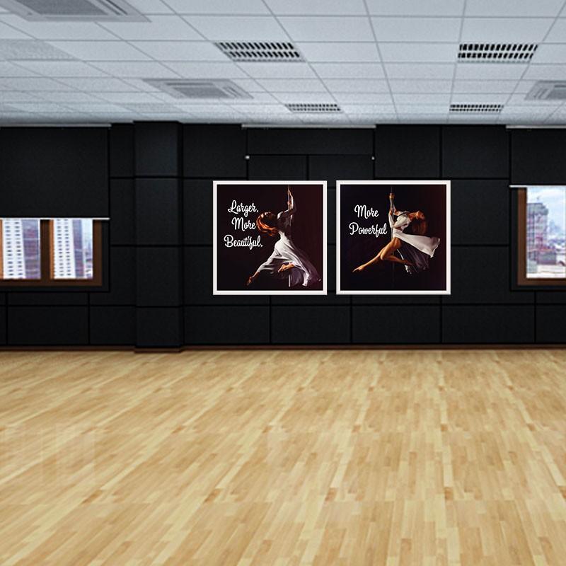 Bộ 2 tranh treo tường phòng tập nhảy”Dance is my life” | Tranh phòng thu W3483