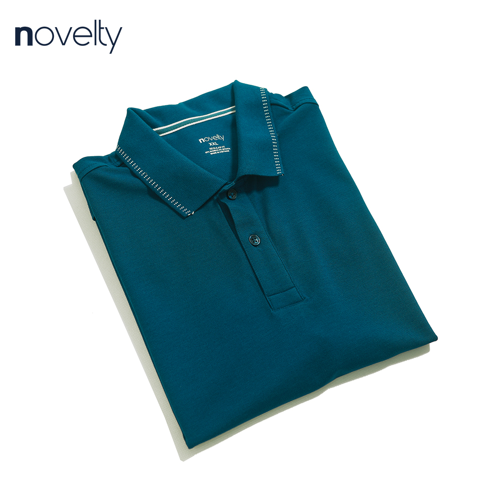 Áo thun nam Polo NOVELTY trơn màu cổ bo 210131N