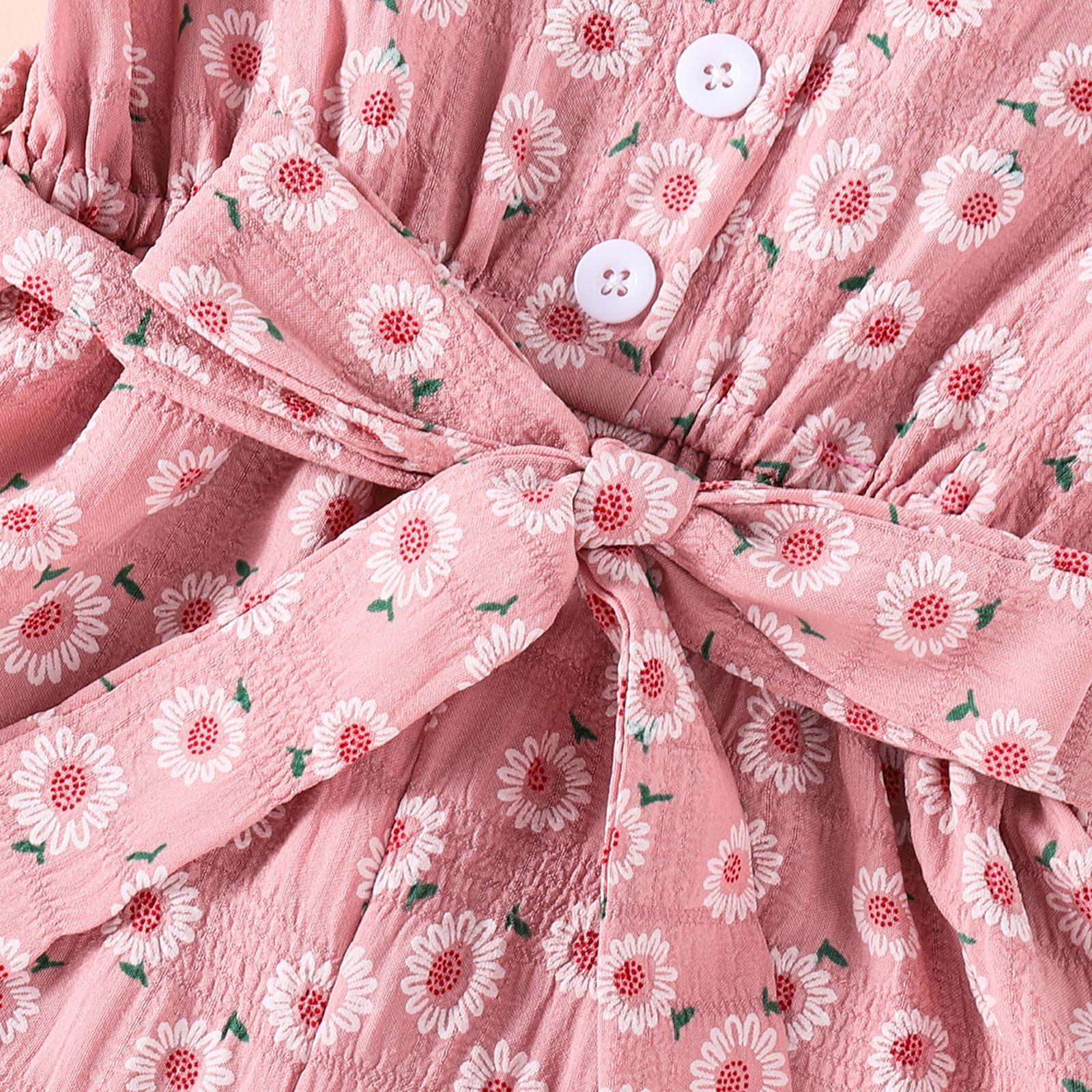 Cho Bé Kid Váy Đầm Cho Bé Gái Mùa Hè Trẻ Em Cho Bé Gái Áo In Hoa Không Tay Dây Liền Quần Quần Áo Bé Gái