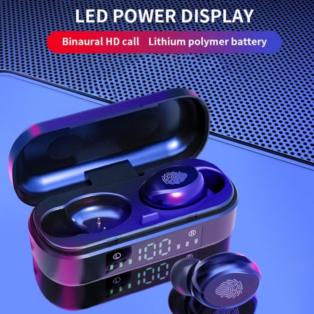 Bluetooth 5.0 Headset Wireless Earphones Twins 8D Stereo Headphone