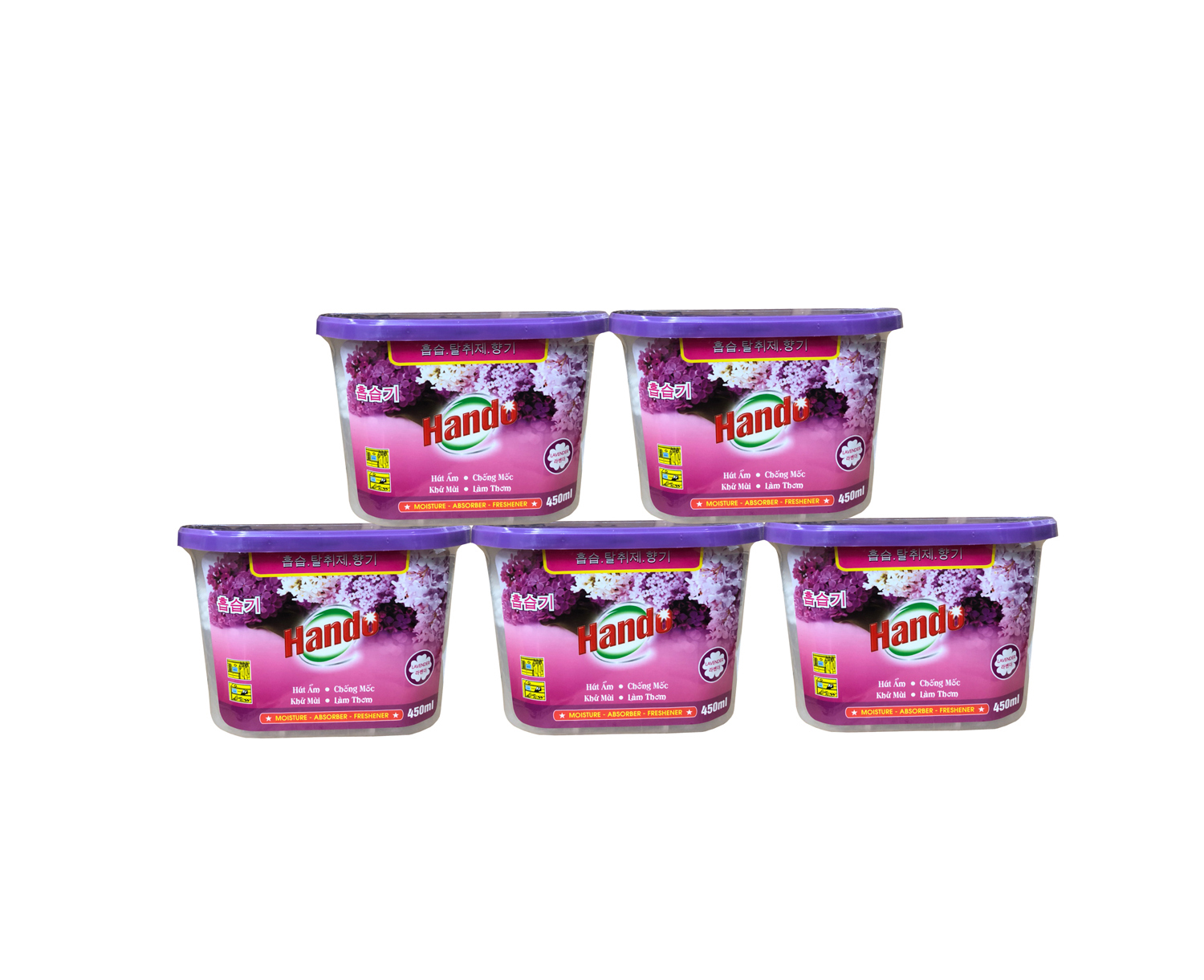 Combo 6 Hộp Hút Ẩm Khử Mùi Nấm Mốc Hương Lavender 450Ml