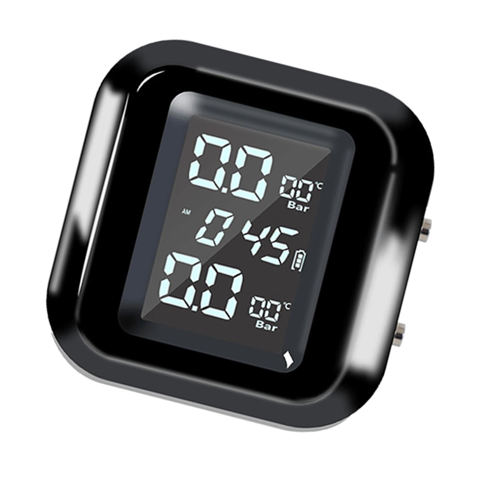 Wireless Motorcycle TPMS USB Solar Charging Tyre Temperature LCD Digital Display Tire Pressure Monitoring System High Accurancy 0 - 4 Bar