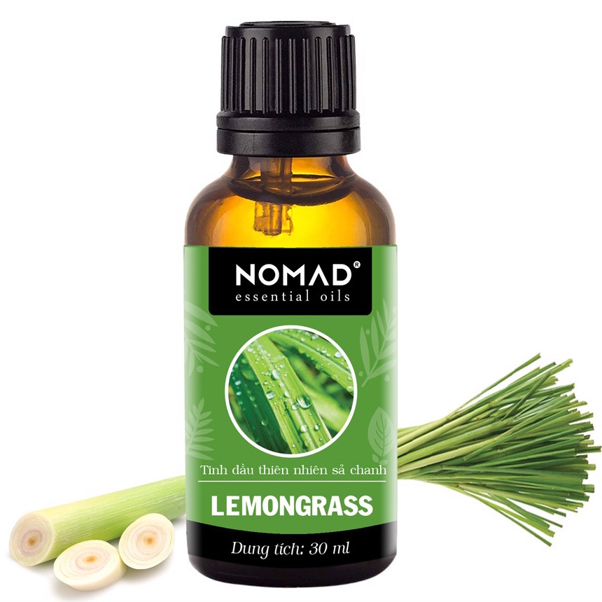 Tinh Dầu Thiên Nhiên Hương Sả Chanh Nomad Essential Oils Lemongrass 10ml