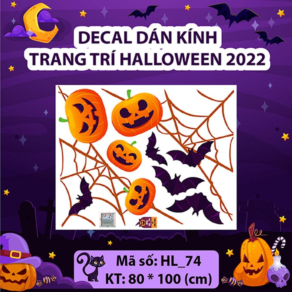 DECAL TRANG TRÍ HALLOWEEN 2022 COMBO ĐÓN MỪNG HALLOWEEN