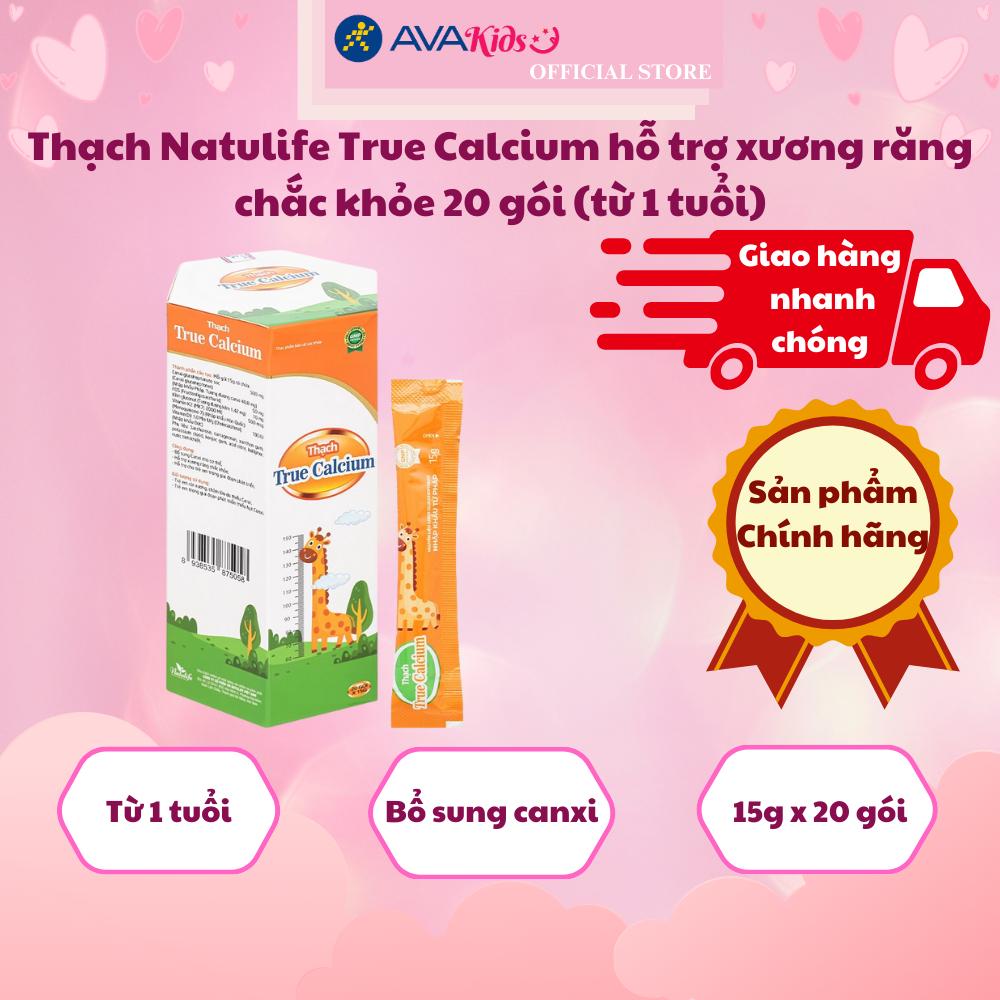 Thạch Natulife True Calcium hỗ trợ xương răng chắc khỏe 20 gói (từ 1 tuổi)