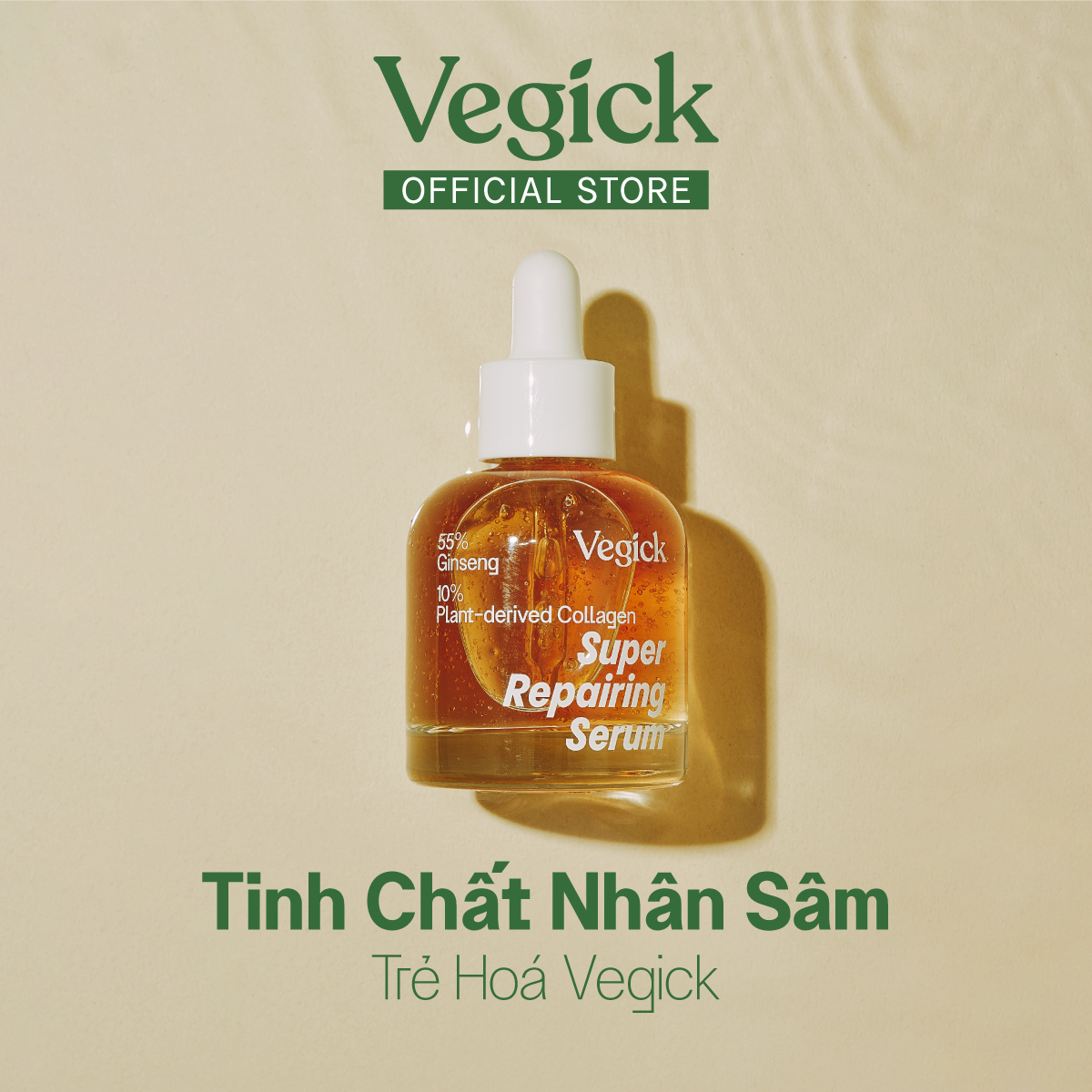 Tinh Chất Nhân Sâm Trẻ Hóa Vegick Super Repairing Serum 30ml