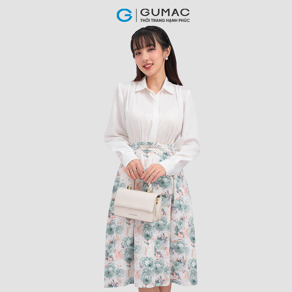 Chân váy họa tiết thời trang GUMAC VC11080