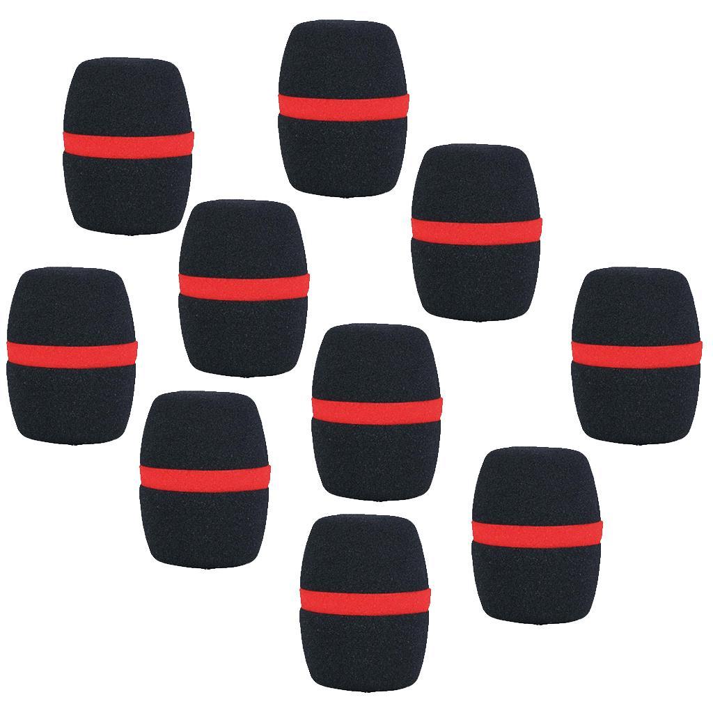 4X 10 Pcs Handheld Stage Microphone Windscreen Foam Mic Cover Karaoke Black