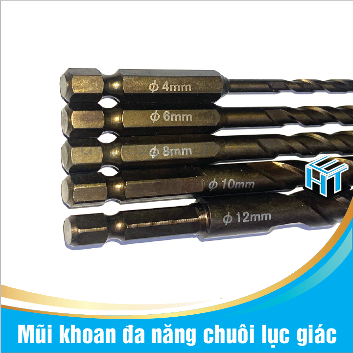 Mũi khoan đa năng chuôi lục giác(bộ 5 cái khác nhau)