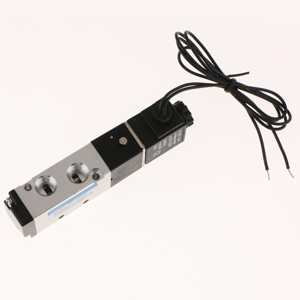 4V220-08 DC220V Van Điện Từ 5 Cổng 2 Vị Trí 5/2 Cách Bằng Khí Nén Không Khí Điều Khiển 1/4 ''Bspt Chống Áp Lực