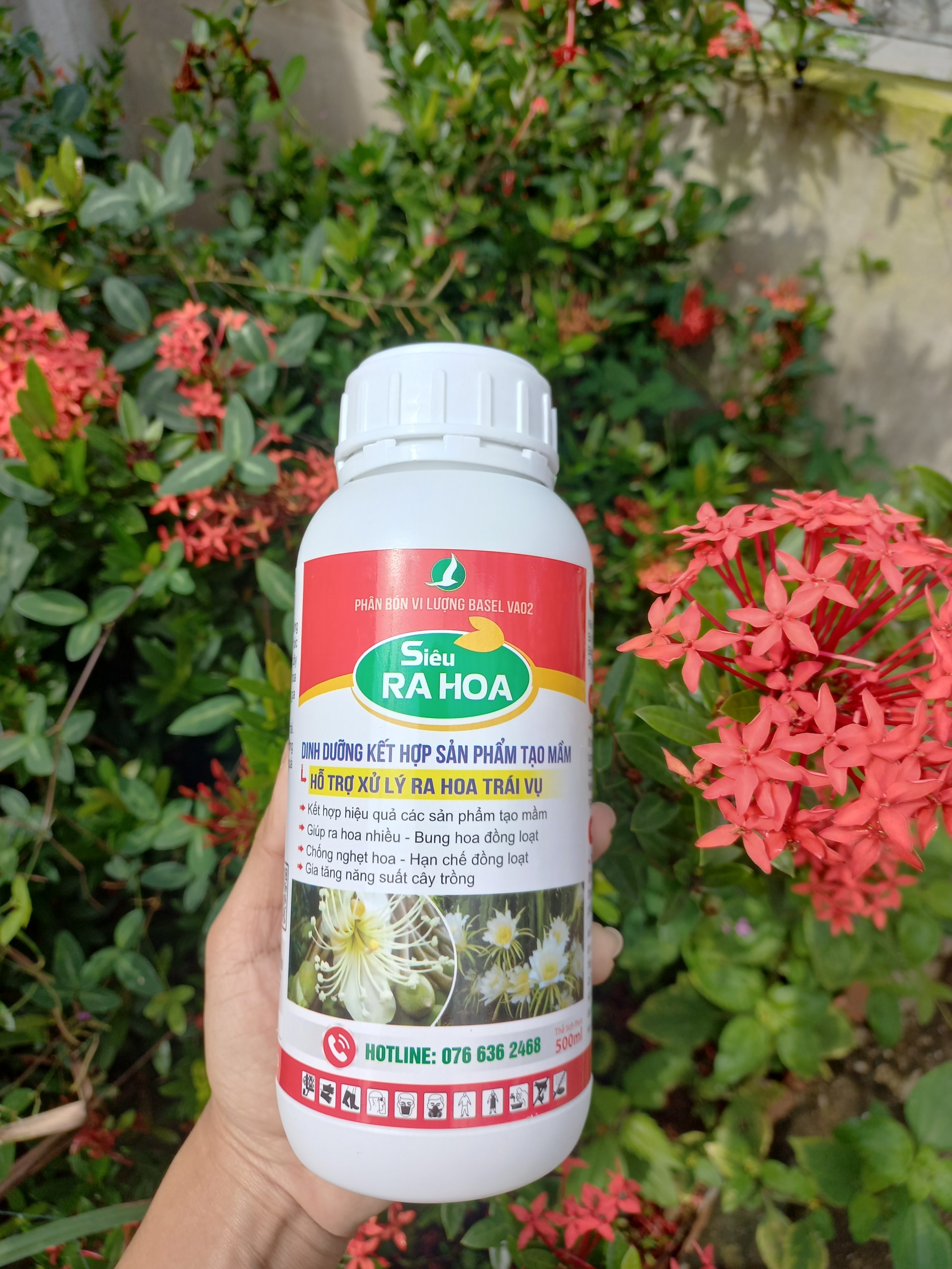 SIÊU RA HOA 500ML - PHÂN BÓN LÁ KÍCH THÍCH RA HOA, KÉO MẦM HOA RA MẠNH HƠN, ĐỒNG LOẠT