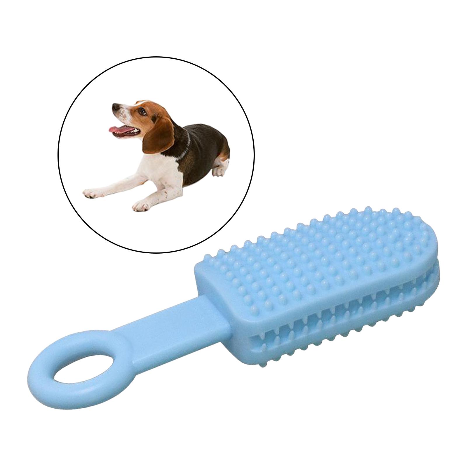 Pet Dog Toothbrush Teeth Cleaning Dental Care for Small Medium Cat Dog Blue