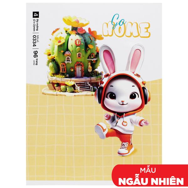 Tập Học Sinh Class Go Home - 4 Ô Ly Vuông - 96 Trang 80gsm - Hồng Hà 0334 (Mẫu Bìa Giao Ngẫu Nhiên)