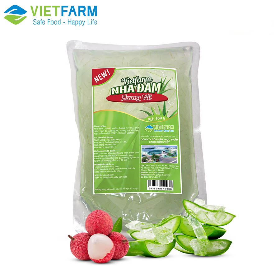 Nha đam hương vải Vietfarm hộp 1kg