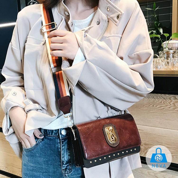 (HOT) Túi đeo vai xu hướng đinh tán NEVA086 Phong Cách Hàn Quốc