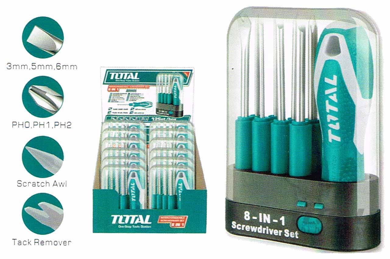 BỘ 9 TUA VÍT ĐA NĂNG TOTAL THT250906 - HÀNG CHÍNH HÃNG