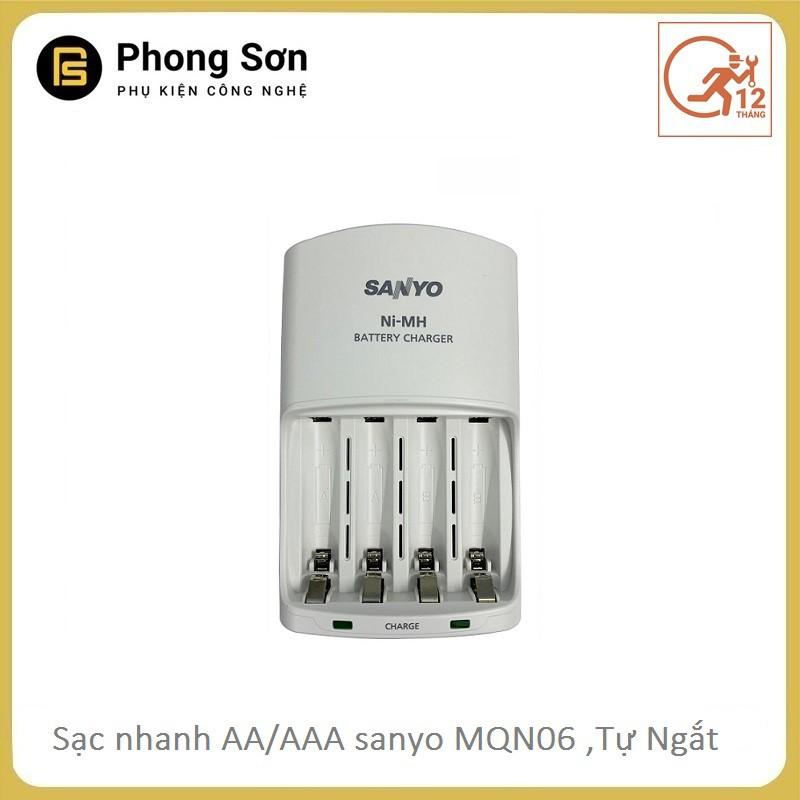 Sạc pin AA/AAA MQN06 Sanyo (sạc nhanh ) - Hàng Chính Hãng