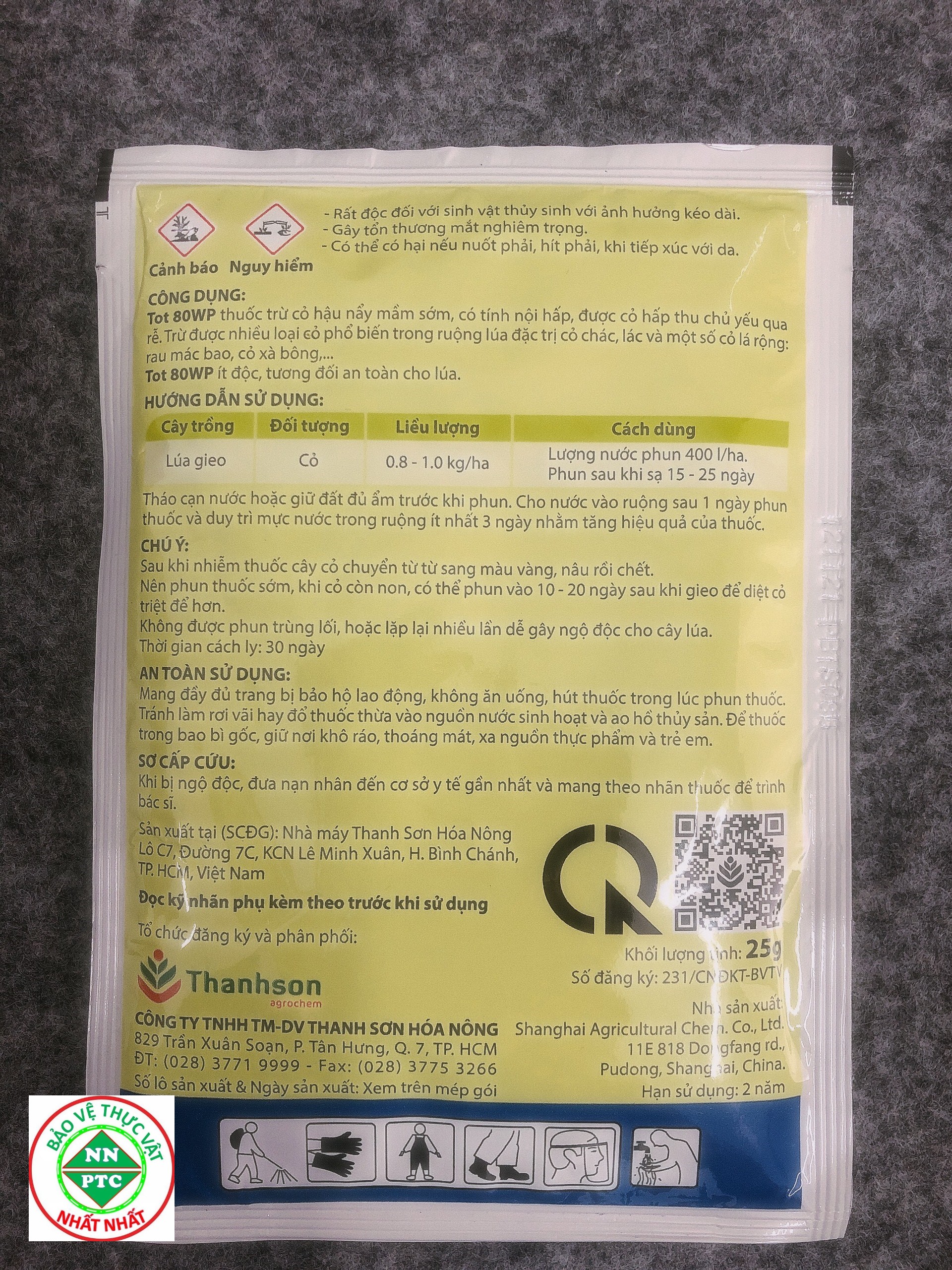 TOT 80WP 50gr sản phẩm chuyên diệt cỏ chác lá, cỏ lá rộng thay thế 2,4-D