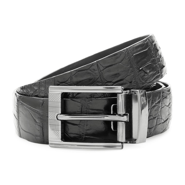 Thắt lưng nam da cá sấu Huy Hoàng đầu kim 3,5P màu đen, nâu đất, vàng bò, nâu đỏ HT4213-14-15-33