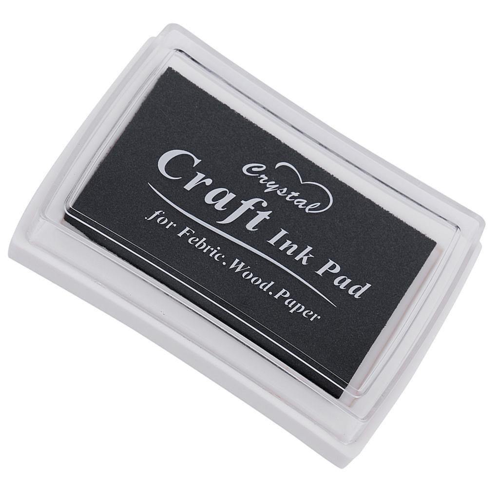 2 Pieces Ink Stamps Pad for Rubber Stamps Or Crafts Embossing Black Gold