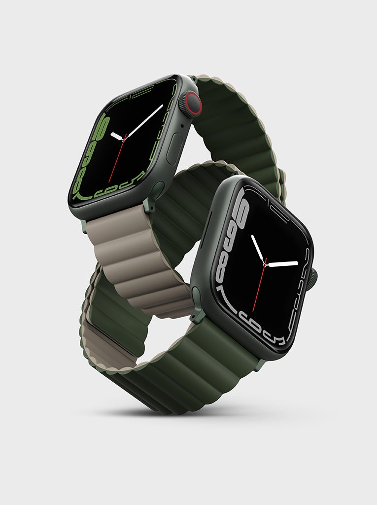 Dây đeo UNIQ Revix Reversible Magnetic Silicone Strap (42/44/45mm) cho Apple Watch 1~7/ SE - Hàng chính hãng