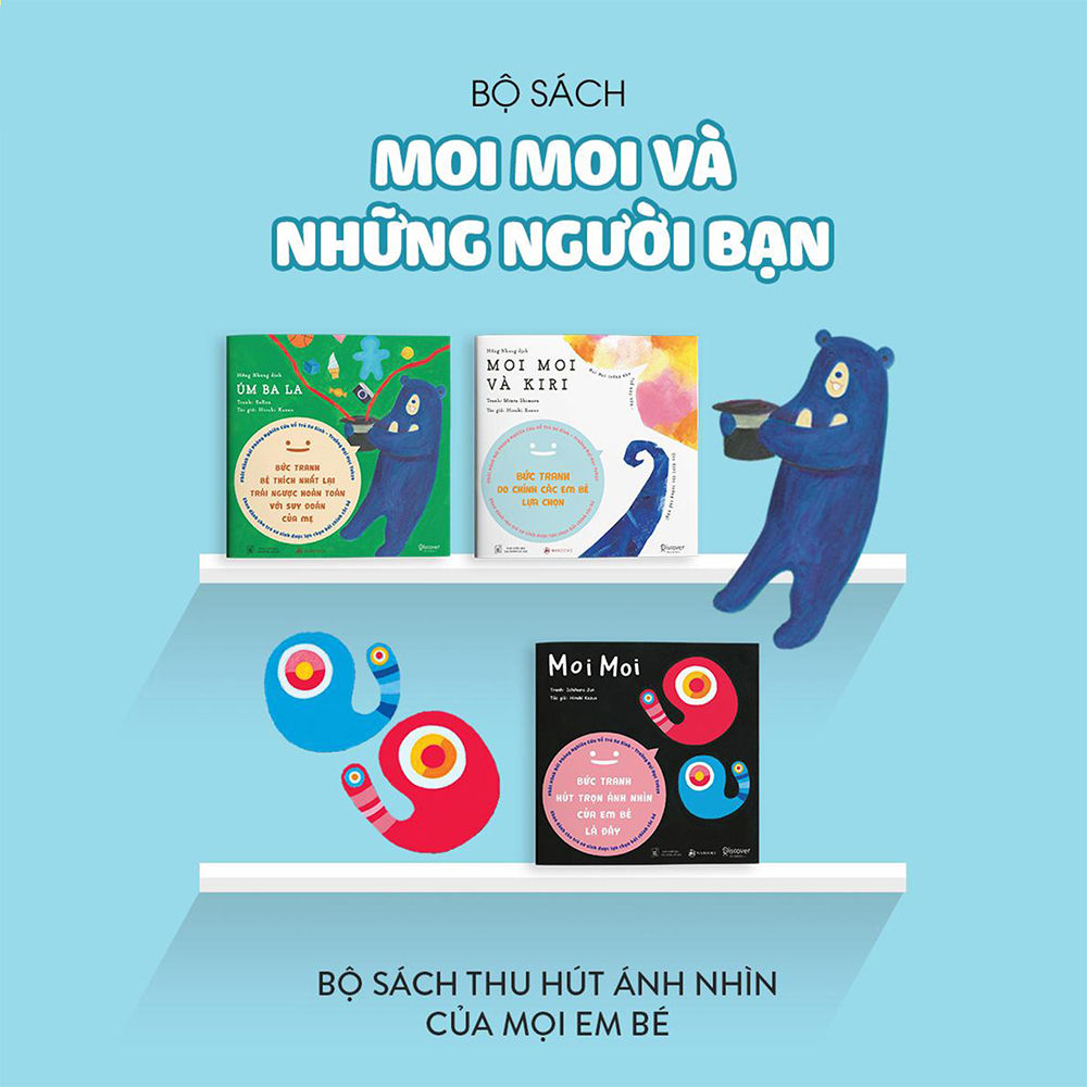 Combo 3 cuốn truyện tranh Ehon Nhật Bản - Moi Moi, Moi Moi và Kiri, Úm ba la - Dành cho trẻ 0-2 tuổi