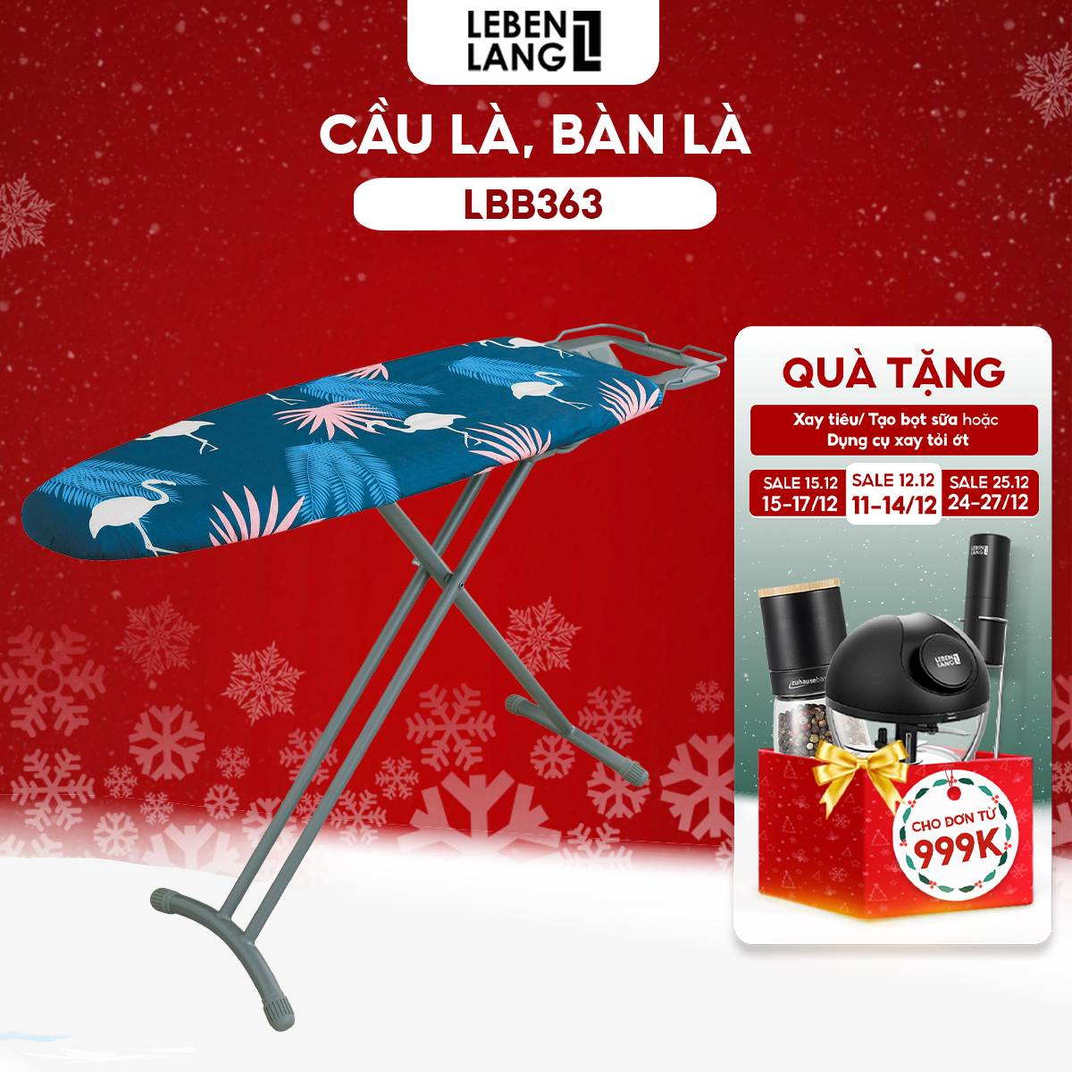 Bàn Để Ủi Quần Áo Khung Bằng Thép Lebenlang Lbb363 - Vỏ Hình Hạc