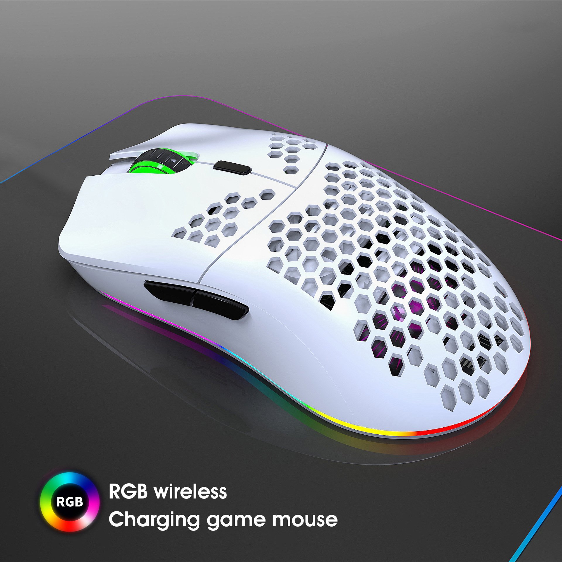 Chuột Không Dây Pin sạc T66 Gaming led RGB Cổng sạc TypeC