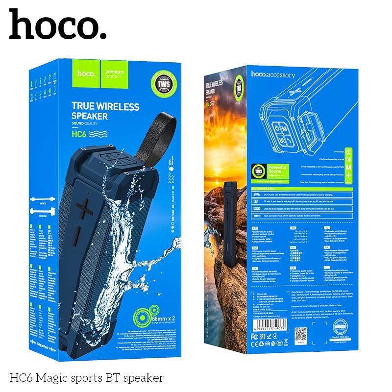 Loa Bluetooth thể thao chống nước Hoco HC6 âm thanh sống động - Hàng chính hãng