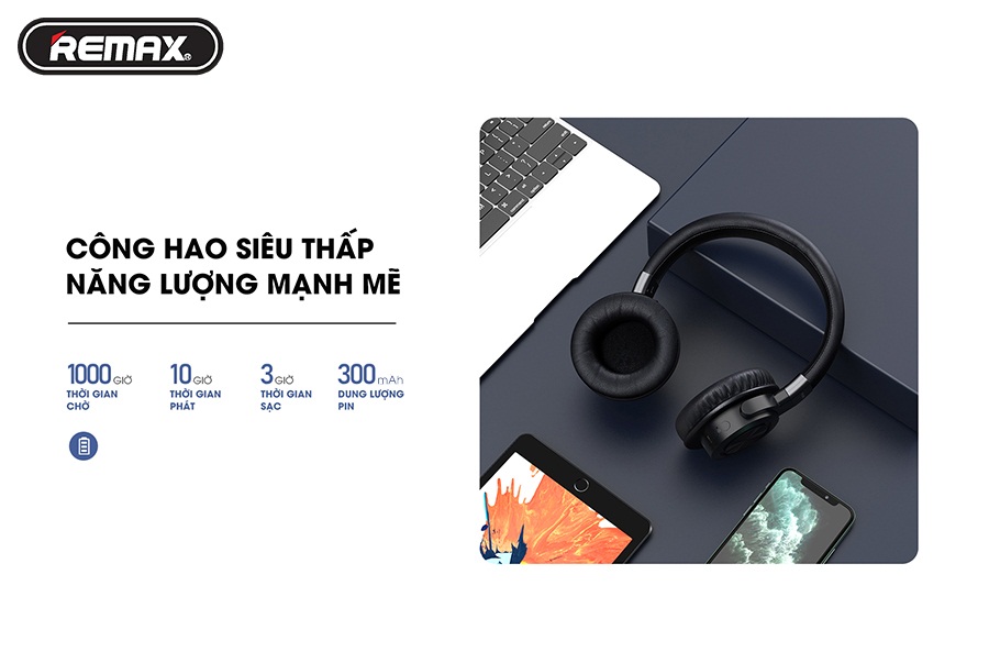 Tai nghe Bluetooth chụp tai Remax RB-650HB - Hàng chính hãng