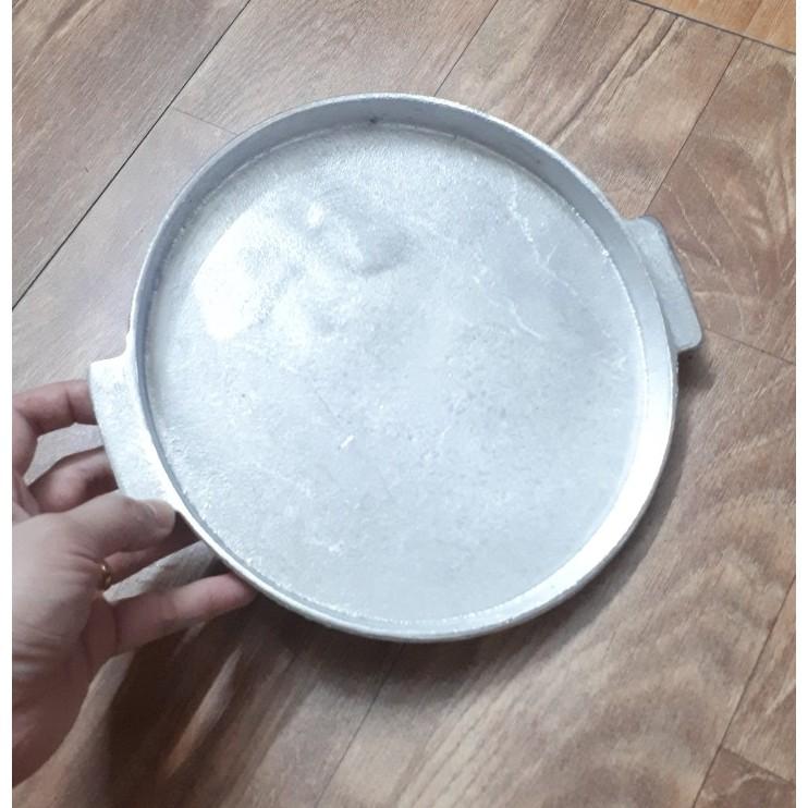 Chảo gang nướng thịt, nướng thức ăn size 24cm nông trơn