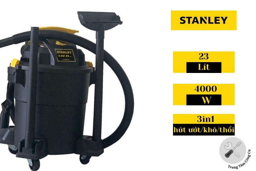 Máy hút bụi Công nghiệp 3 chức năng Stanley SL19417P-6A, dung tích 23L, công suất tối đa 4000W (5.5HP)- Hàng chính hãng