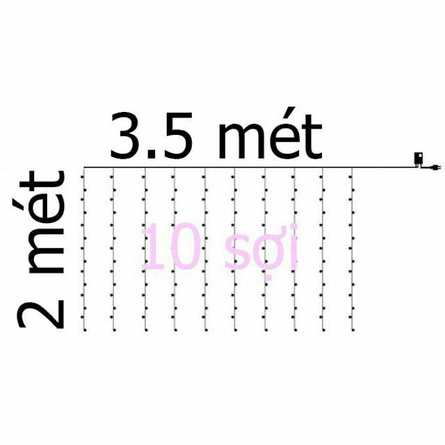 Bộ Đèn Led Thả Rèm Mưa Rơi/ Thác Nước - Đèn Nháy Thả Mành, Trang Trí Cây Đẹp Lung Linh