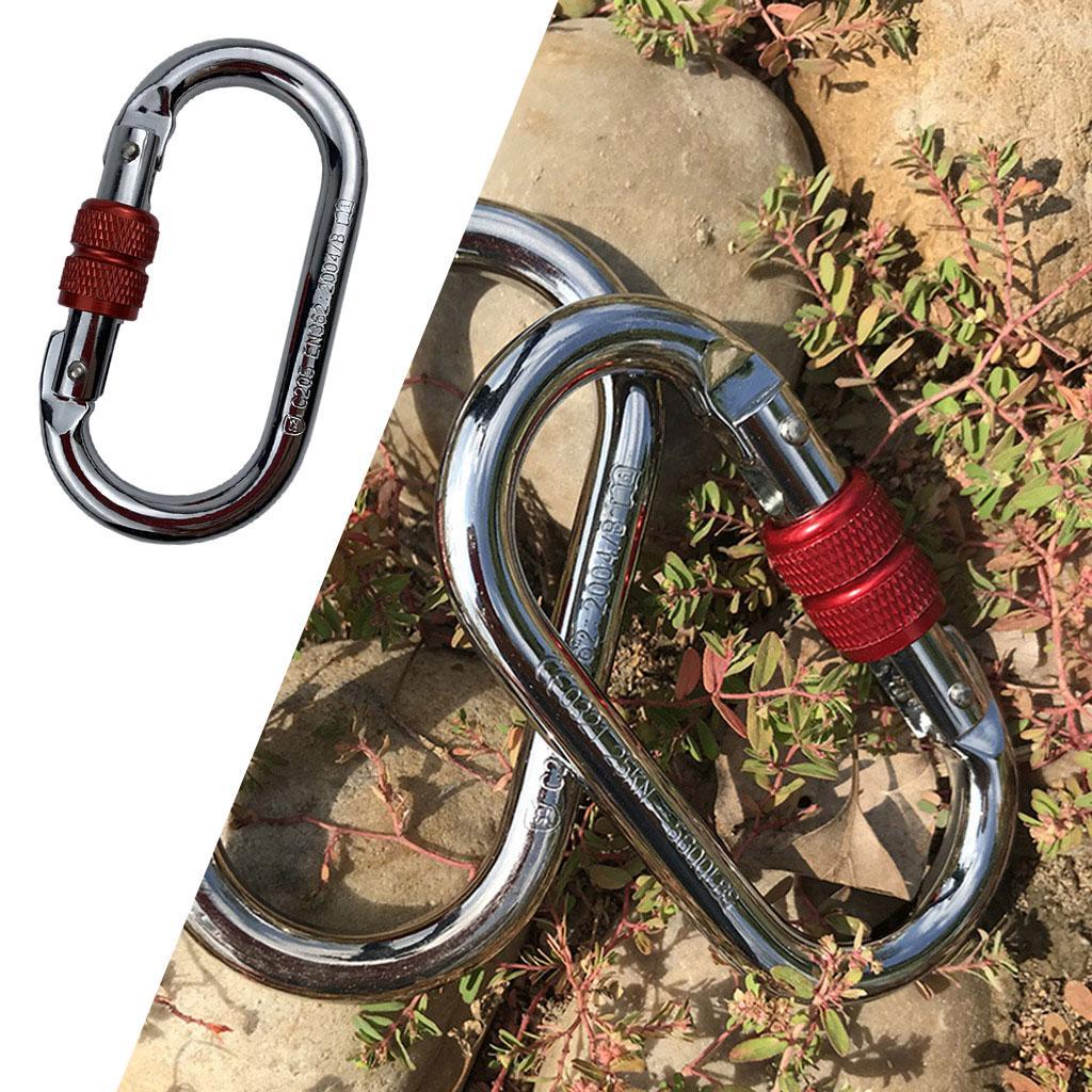 Rock Climbing Carabiner Alloy Locking  Connector for Caving