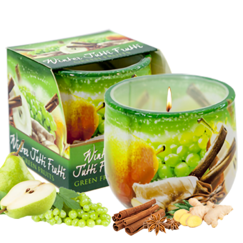 Ly nến thơm tinh dầu Bartek Winter Jutti Frutti 100g QT024471- nho, quế, lựu (giao mẫu ngẫu nhiên)