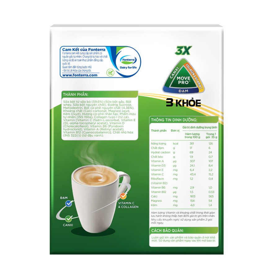 Combo 2 Sữa Bột Anlene Gold 3X vị Cà phê