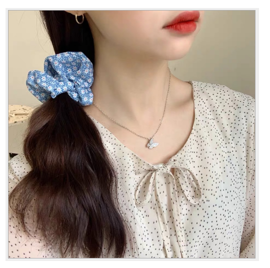 DÂY CỘT TÓC SCRUNCHIES MÀU XANH - SHOP CHỌN MẪU NGẪU NHIÊN