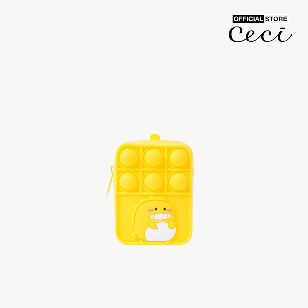 CECI - Ví mini phom chữ nhật khóa zip phối hình dễ thương CC9-03000001