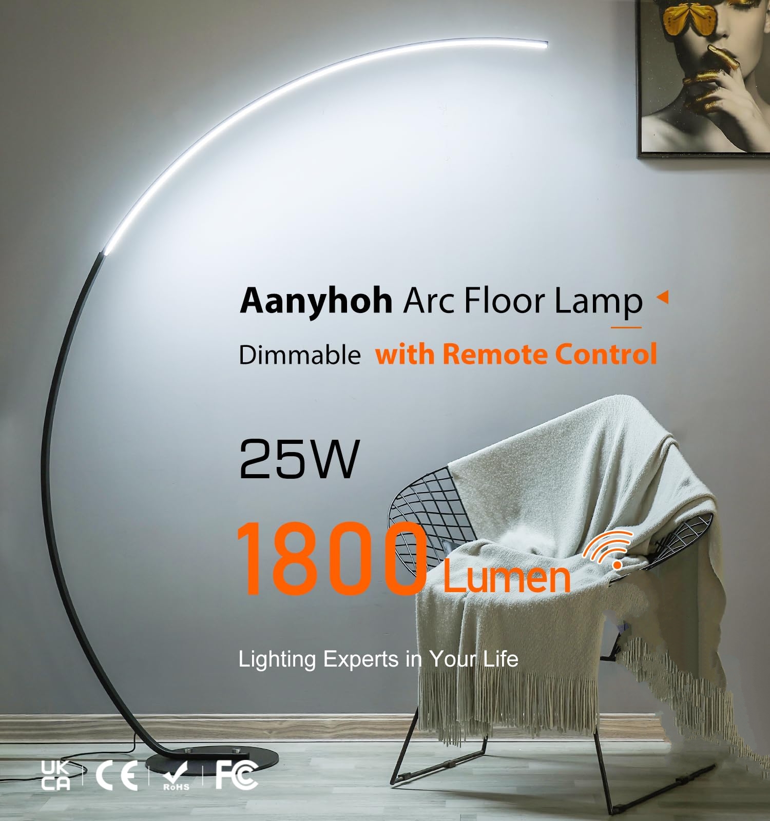 Đèn Sàn Chữ C Phòng Khách 3 Tông Màu C-Floor Lamp Italy Design